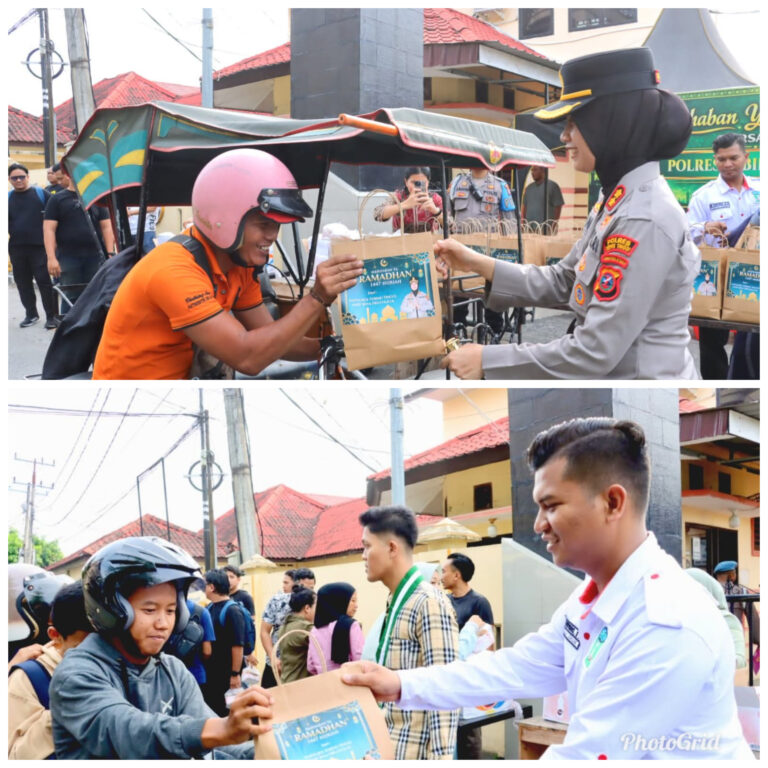 Polres Tebing Tinggi Bersama KAMMI Tebing Tinggi – Sergai Bagi Takjil Di Ramdhan Ke 17